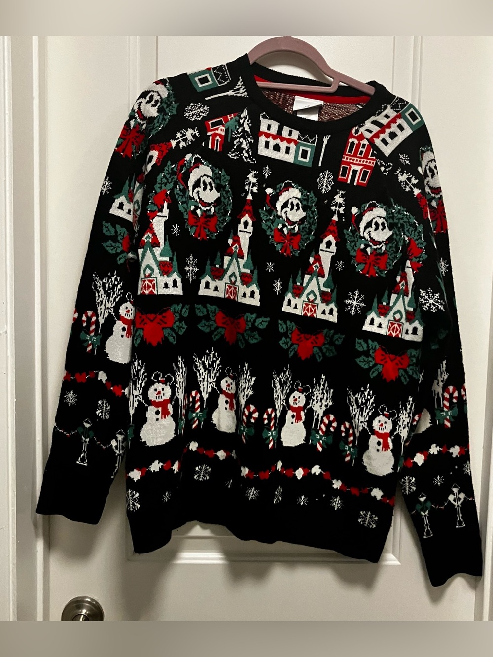 Disney Parks Mickey Mouse Christmas Sweater Sz M Ugly Holiday (NO LIGHTS/BATTERY